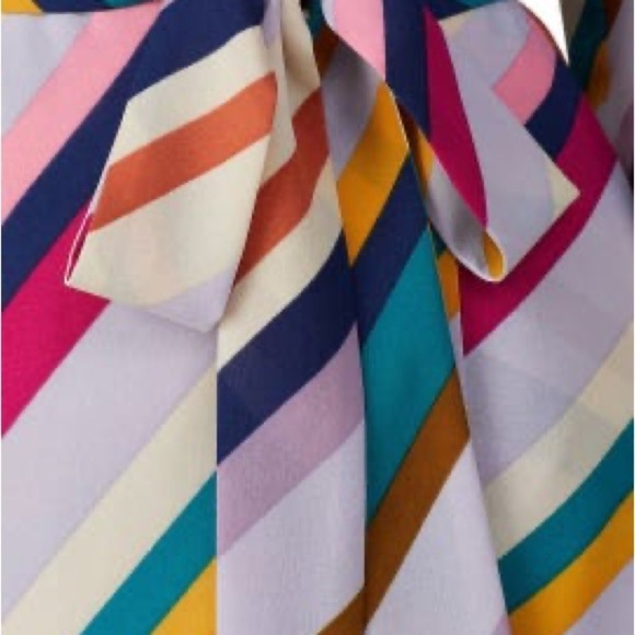 Great Jones colorful stripe wrap midi dress plus size XXL 13539 - Picture 4 of 16